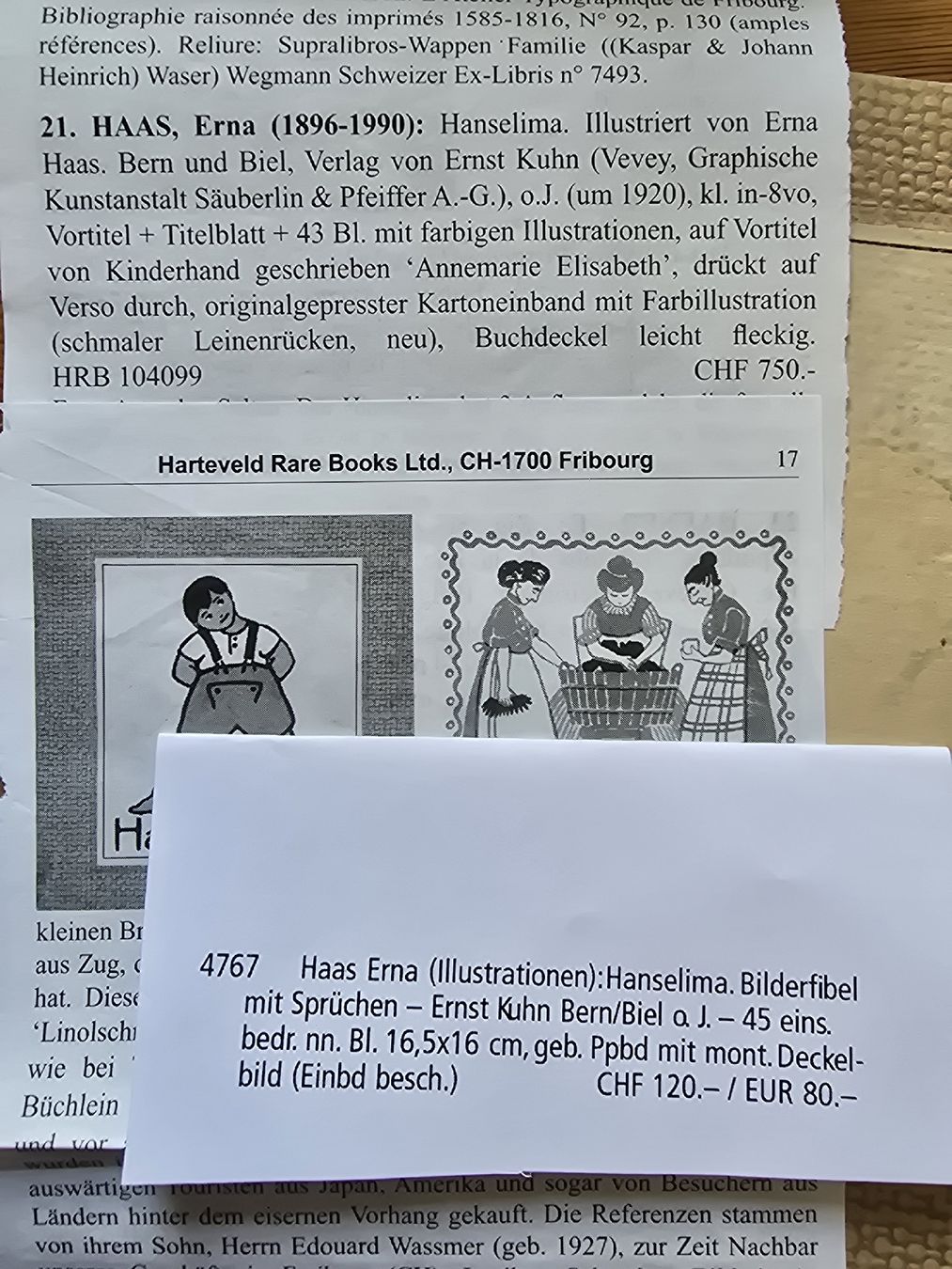 Libri: E. Haas Hanselima Bilderfibel – Usato da Hedingen venduto da mickway 2