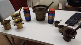 Mörsersammlung und 1 Kobaltglasgefäss