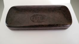 Fossil Brillenetui braun Leder guter Zustand