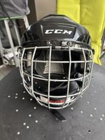 Eishockeyhelm CCM FL40 Grösse M schwarz mit Gitter