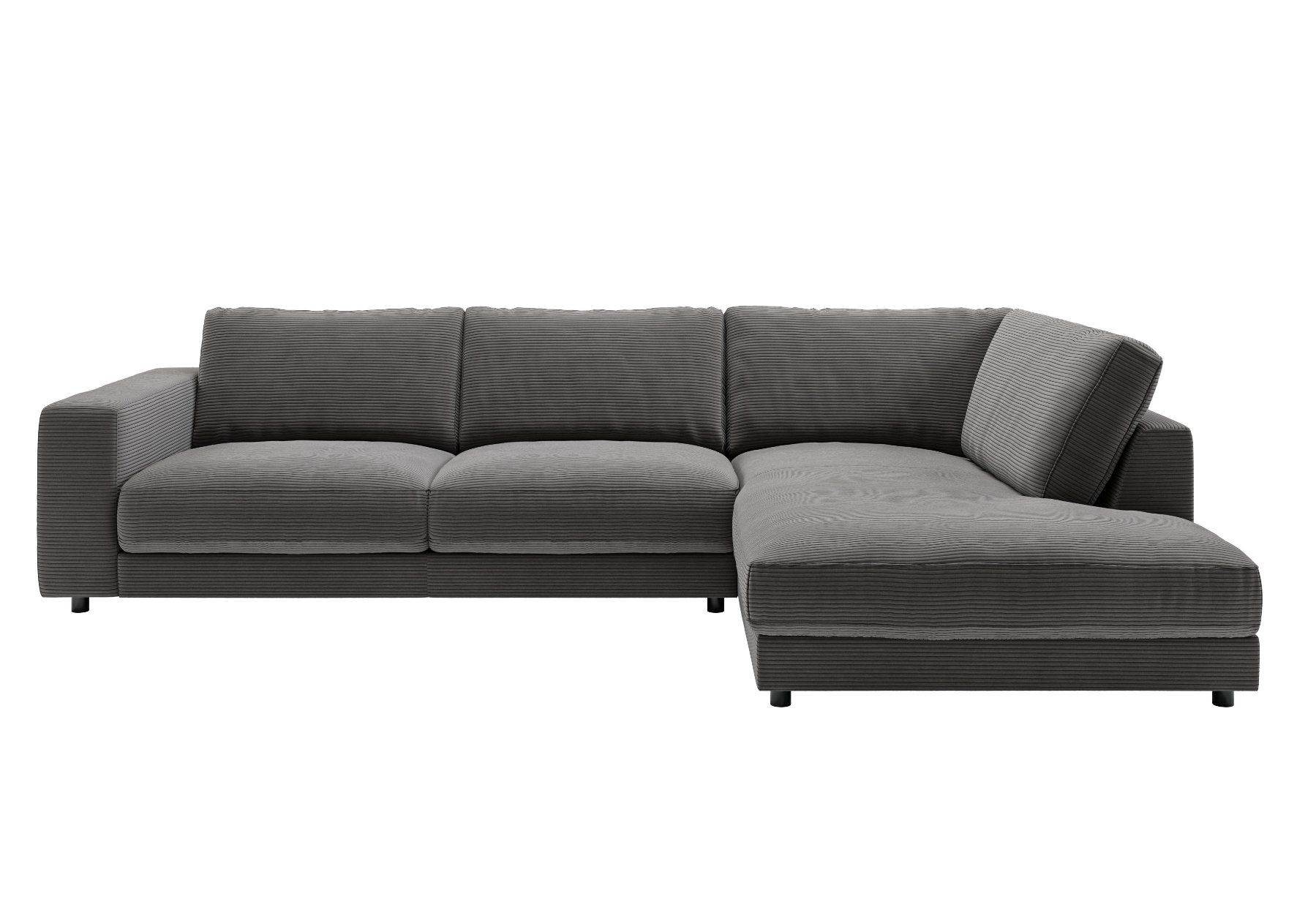 Sofas: Ecksofa High End in Cord dark grey Rechts – Neu und originalverpackt aus Bischofszell von deluxe-moebel 1