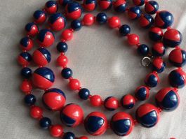 Vintage 60er Jahre Kunstoff Halskette Collier, TOP