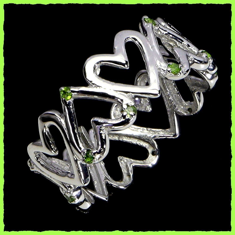 Anelli: CHROME DIOPSIDE, Chromdiopsid Ring 925 Silber – Nuovo e nell'imballaggio originale da Oberglatt ZH venduto da Goldfee1