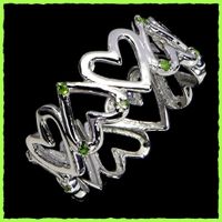 CHROME DIOPSIDE, Chromdiopsid Ring 925 Silber