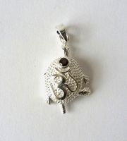 Silber-Anhänger - Schildkröte/OM mit Rubin