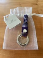 Schlüsselanhänger Swarovski lila mit Schmucksteinen neu