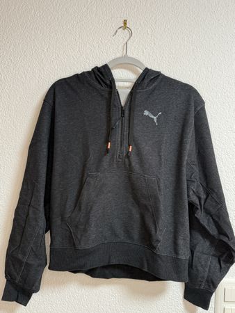 Puma Damen Hoodie grau, Kapuzenpullover Gr. M