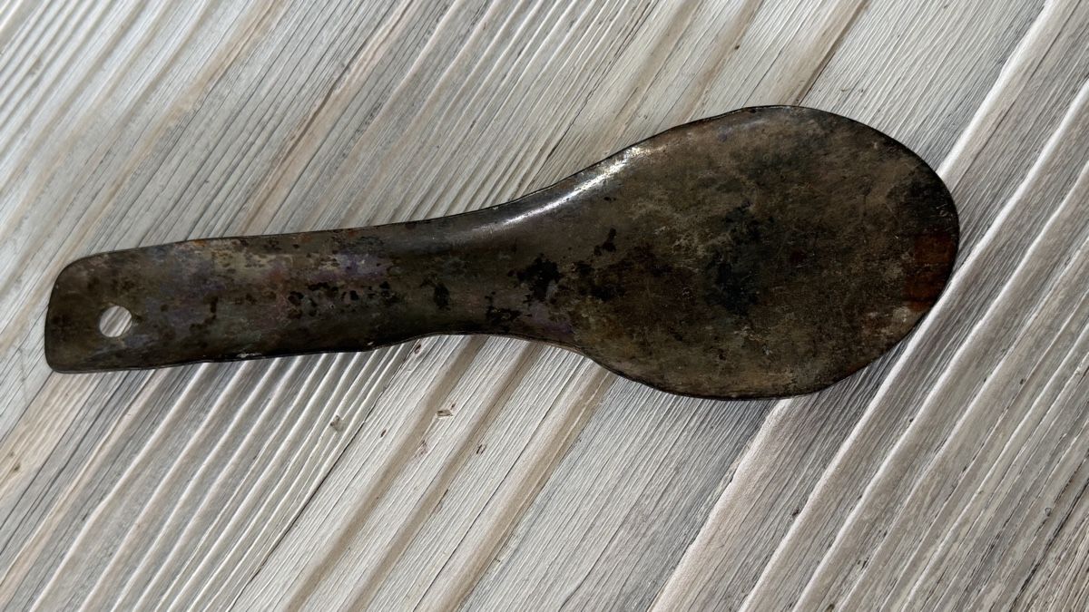 Löffel: antiker Löffel Blech – Gebraucht aus Riedholz von Frettchen63 2