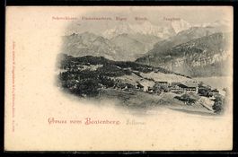 Beatenberg, Ortsansicht mit Schreckhorn,