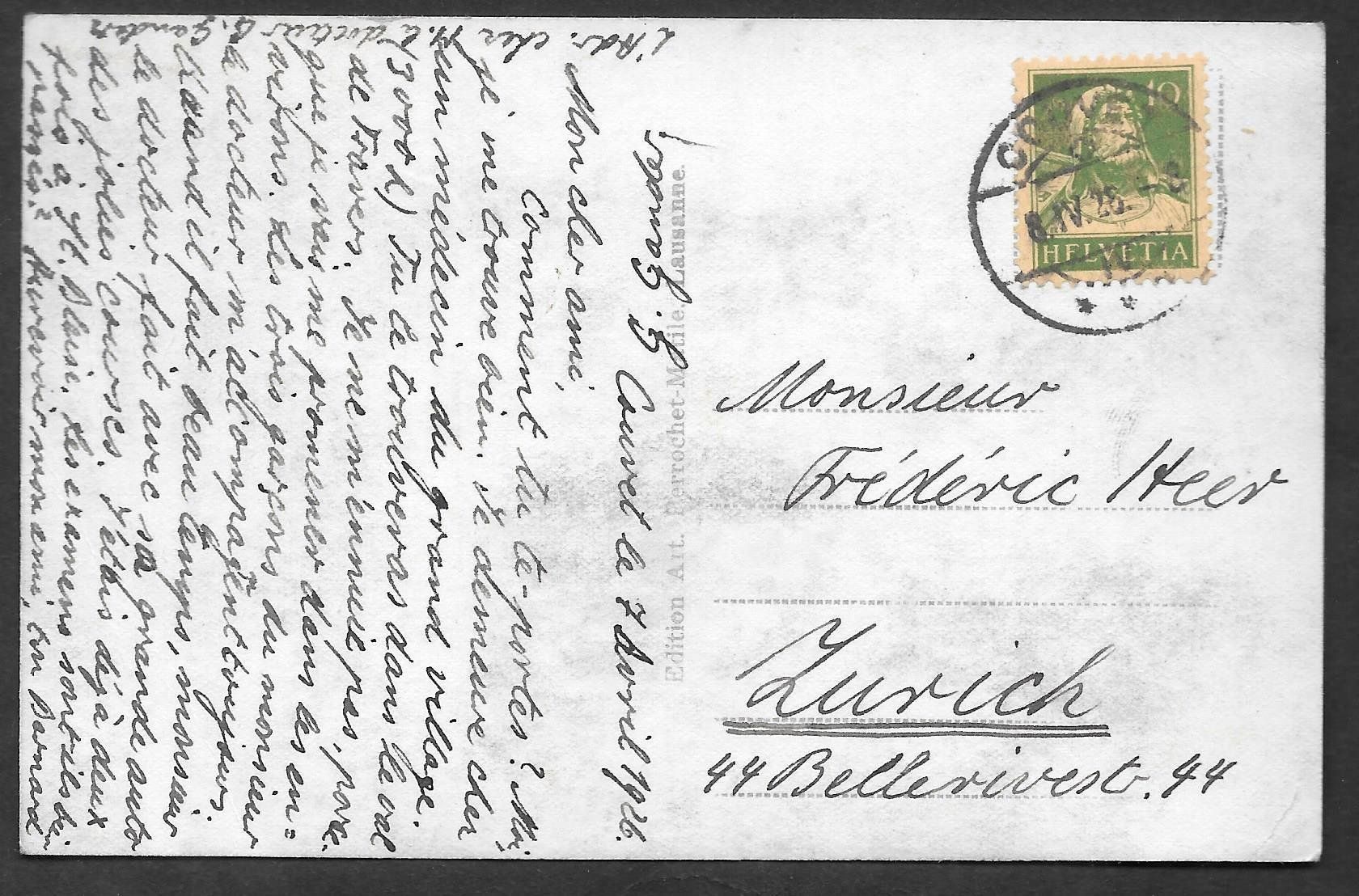 Ansichtskarten: Couvet vue générale – Gebraucht aus Olten von clotaldi 1