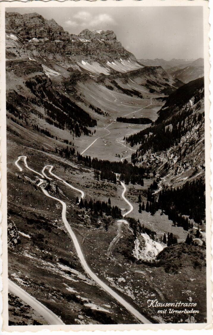Cartoline postali: Klausenstrasse mit Urnerboden – Usato da Wolhusen venduto da Curver9