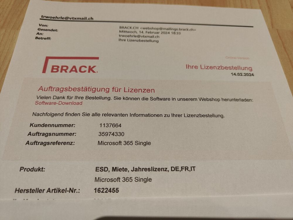 Microsoft single 365 lizenz kaufen auf ricardo