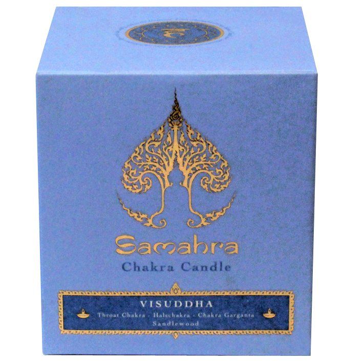 Candele: Samahra Chakrakerze - Hals-Chakra – Nuovo e nell'imballaggio originale da Mauren venduto da Yeelen