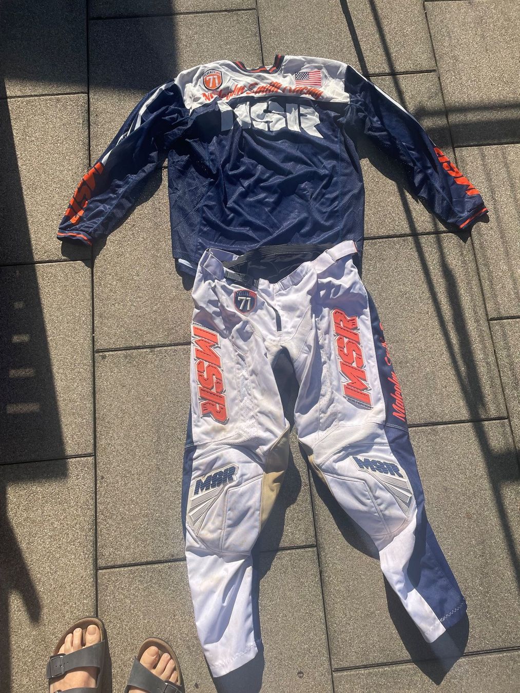 Lotti di vestiti: Enduro Moto Cross Combo Malcom Smith blau weiss – Usato da Schübelbach venduto da markusae