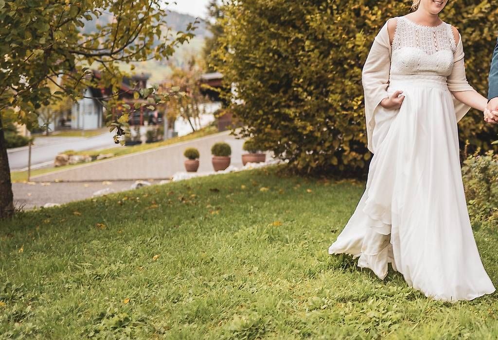 Vestiti: Hochzeitskleid "Boho-Style" mit schlichten Spitzen – Usato da St. Peterzell venduto da martina333 2