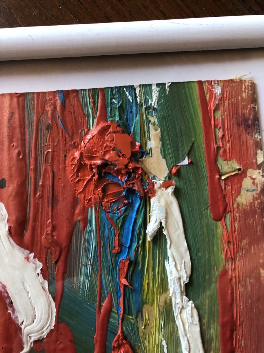 Poster & Bilder: Abstraktes Acrylbild, gerahmt, bunt, modern – Gebraucht aus Grandval von ChezJerome 1