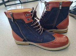 Winterstiefel neu und ungetragen Grösse 39, Braun/Blau, Top!