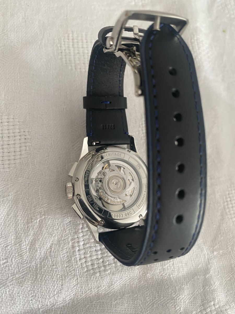 Bucherer Orologi: Bucherer Heritage Annual Bicompax Blue – Nuovo e nell'imballaggio originale da Meyrin venduto da Grenouille17 1