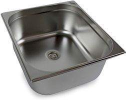Edelstahl Waschbecken 354x325x150+Ablauf