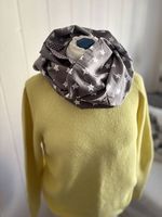 Loop Schal 2-in-1 grau Sterne & Punkte/Stillschal