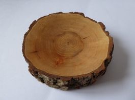 Schöne Natur Schale mit Rinde, Holz, 16cm Durchmesser
