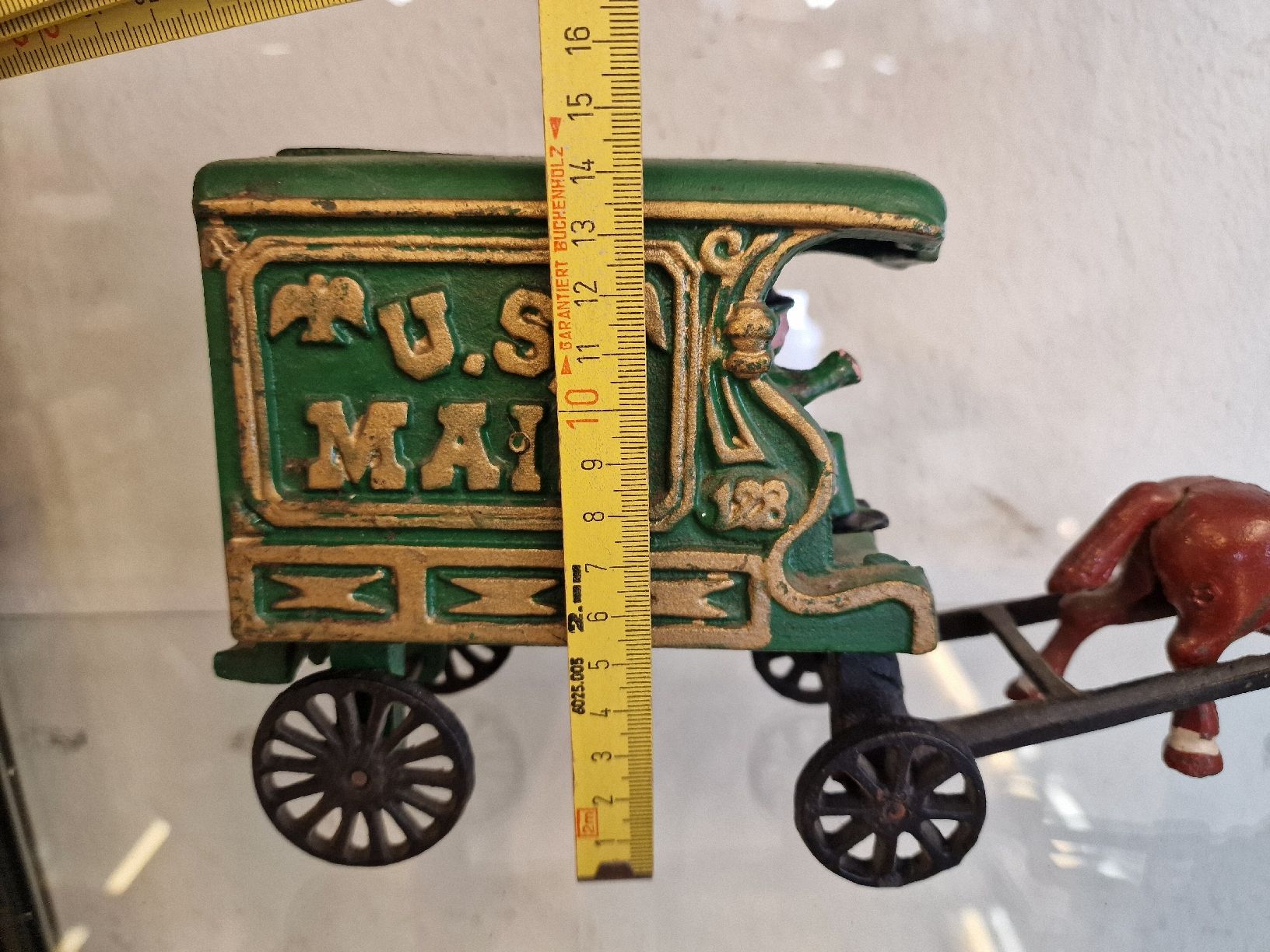 Giocattoli: Spielfigur US Mail Postkutsche mit Pferd Gusseisen – Usato da BERN venduto da Intarsia 8