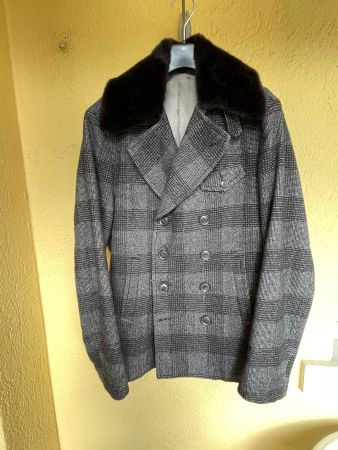 Herren-Kurzmantel von CHINOOK, Gr. 52, mit Karomuster