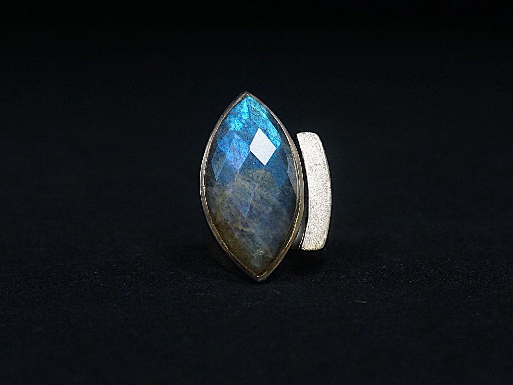 Anelli: 925 Silberring mit Labradorit Vintage – Usato da Pratteln venduto da Restwert_Pratteln