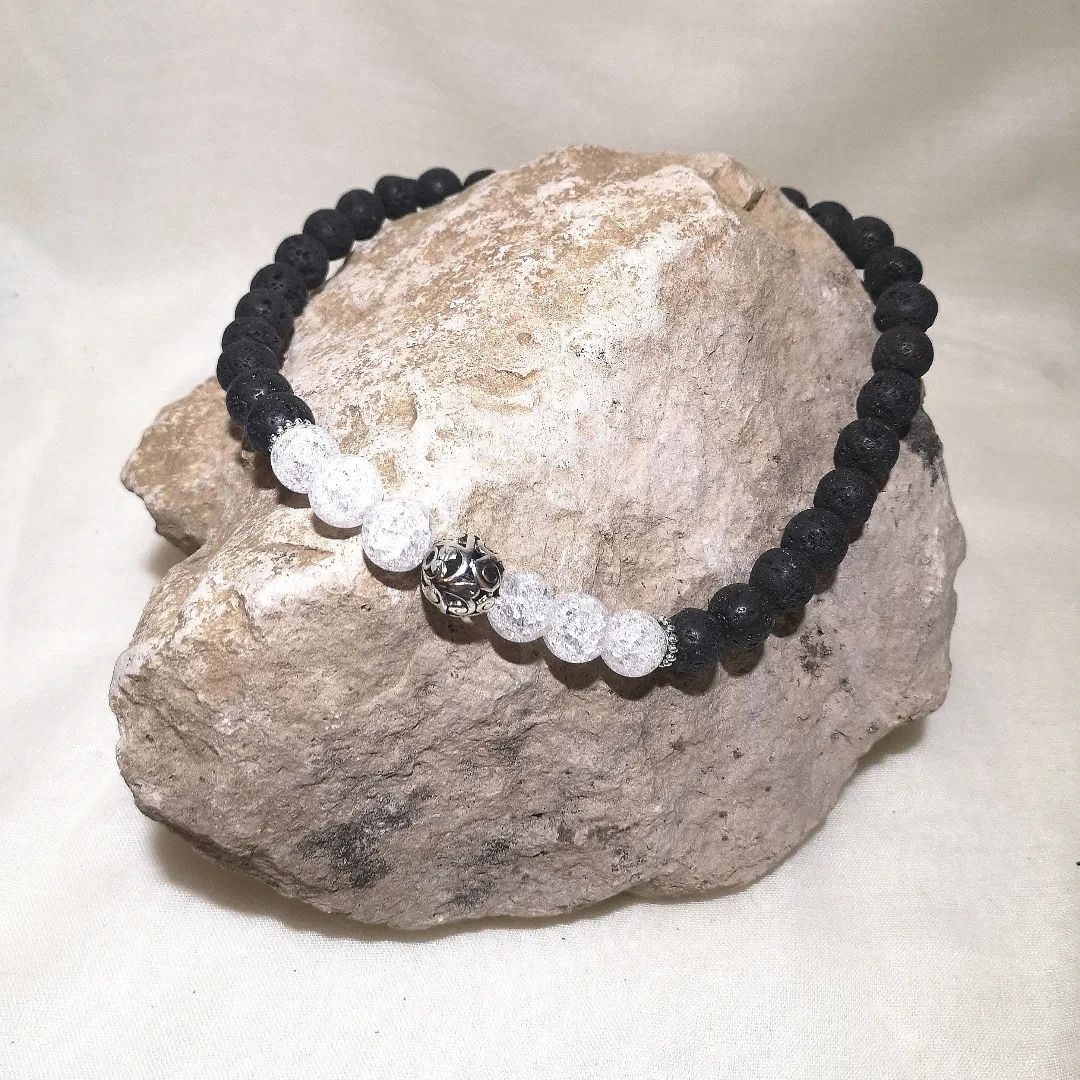 Catenine: Quartz-Lava Stein Halsk. - Spendenaktion – Nuovo (secondo la descrizione) da Unterkulm venduto da Nachtigall 3