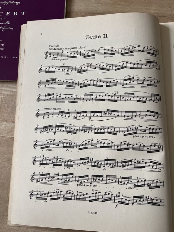 Libri: Bach, 6 solosuiten übertragen für Violine – Usato da Aesch BL venduto da shuja01 3