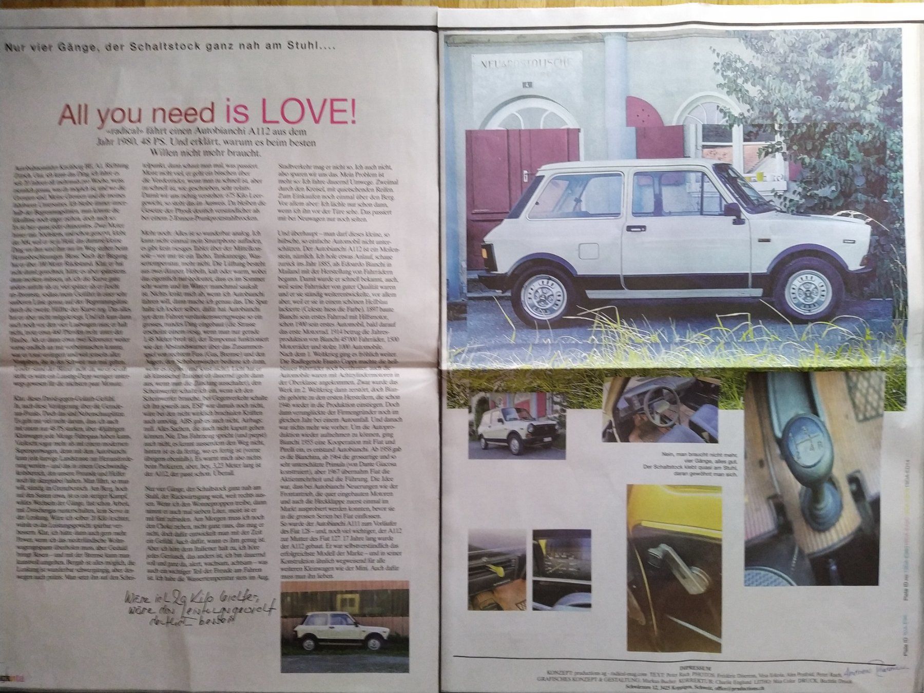 Livres: Fahrbericht AUTOBIANCHI A 112 – D'occasion à Bern par micky031
