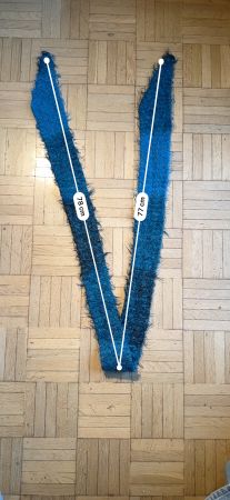 Flauschiger, warmer Winter-Schal in blau meliert
