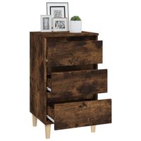 Commode avec 3 tiroirs bois marron neuve