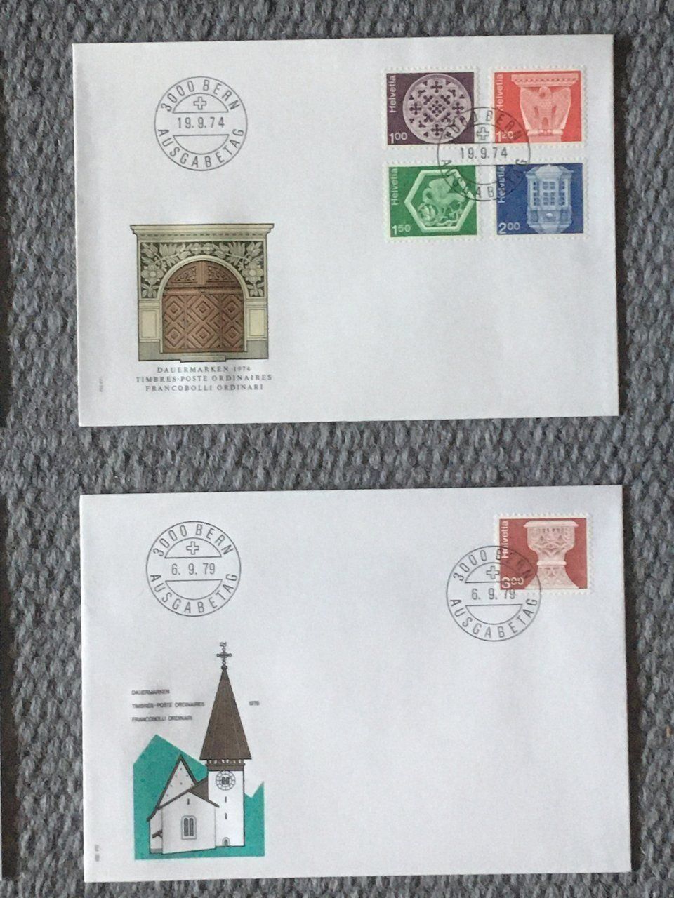 Tutti i francobolli: 1973-80 Kunsthandwerk - 6 FDC – Usato da Nesslau venduto da andi_hon 2