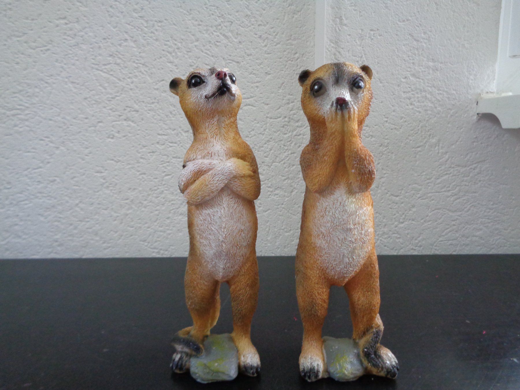 Statuette: Erdmännchen 2 Stk. (17.5 cm) – Nuovo e nell'imballaggio originale da Langenbruck venduto da Gumsi