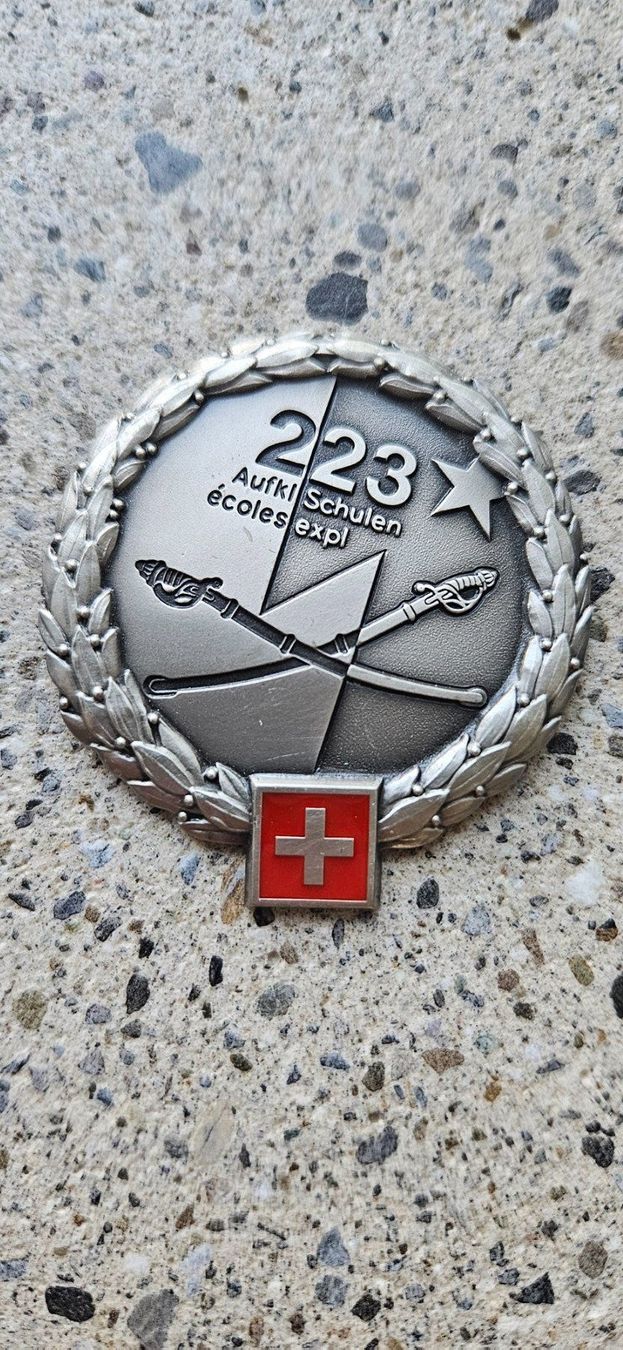 Schweizer Armee Plaketten & Abzeichen: *** Beretemblem Aufklärer *** – Gebraucht aus Riedholz von fr_sIruP