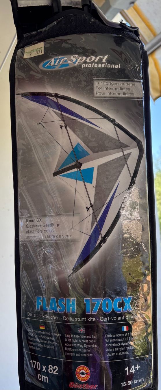 Kite: Flugdrache - Delta Lenkdrache - Flash 170 CX -170 x 82 cm – Gebraucht aus Rheinfelden von sabine0101 3