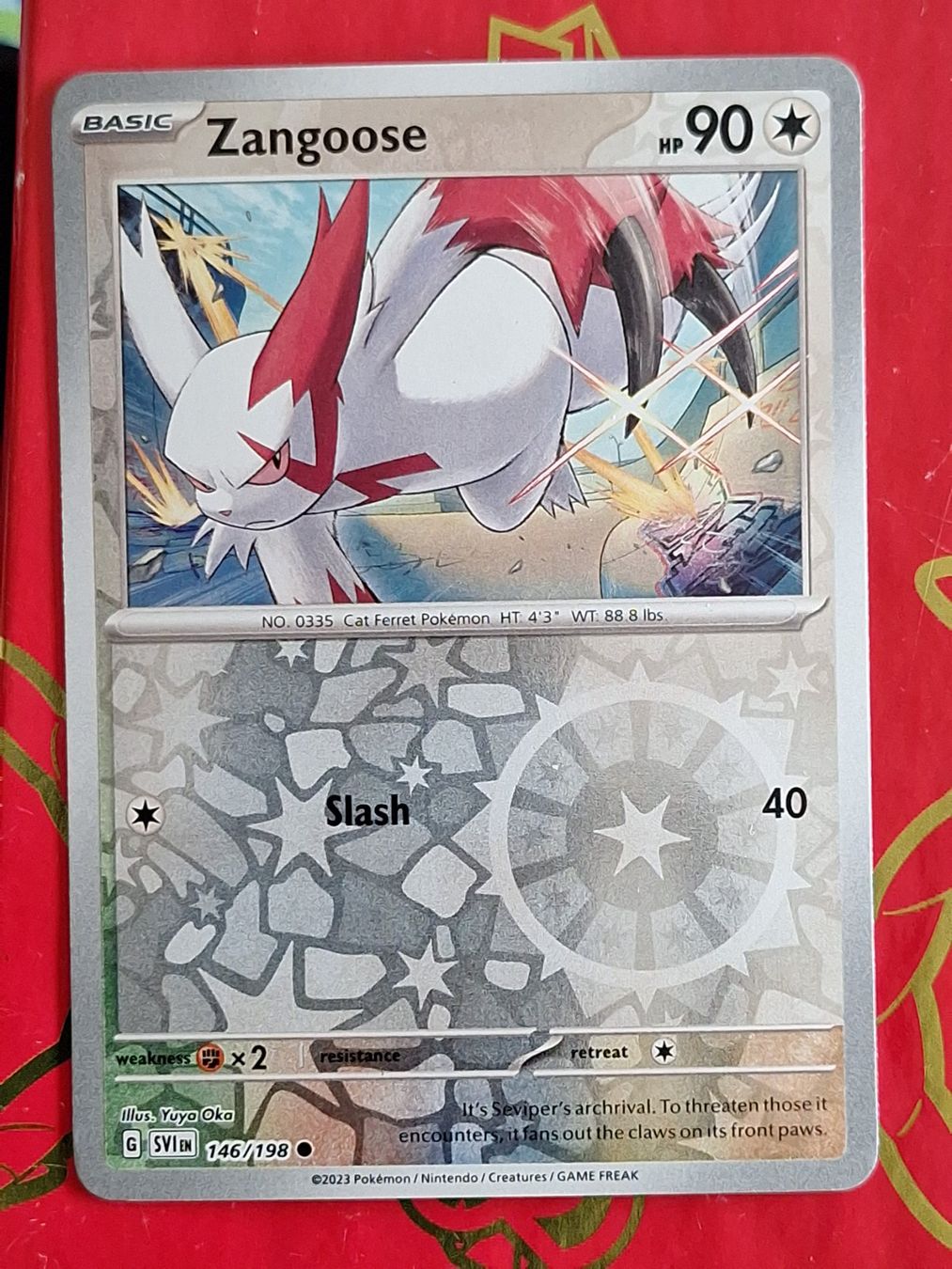 Pokémon Carte collezionabili: Zangoose - Pokemon Reverse Holo Scarlet Violet – Usato da Altstätten SG venduto da GGsGameshop
