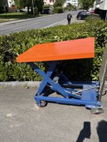 Hubwagen Scherenhubtisch orange blau max 500kg guter Zustand