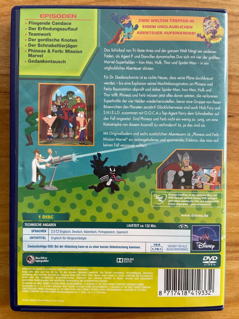 Tutti i DVDs: DVD Phineas und Ferb - Mission Marvel – Usato da Eglisau venduto da felix_ch 1