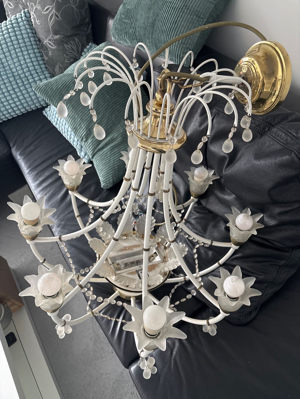 Lampadari & plafoniere: Vintage Murano Blumen Kronleuchter – Usato da Ettingen venduto da Reto_62 4