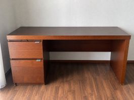 Holz Schreibtisch mit Schublade und Fach