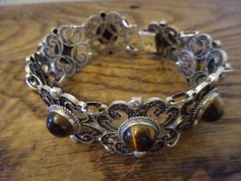 Armband Tigerauge / 800Silber