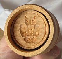 Holzstempel  Eule Motiv Hartholz siehe Foto 