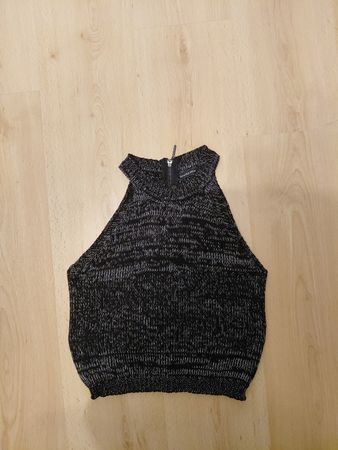 Bershka Oberteil schwarz gestrickt Grösse L eher M