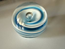 Blaue Briefbeschwerer Glaskugel – Sommer Deko Idee!