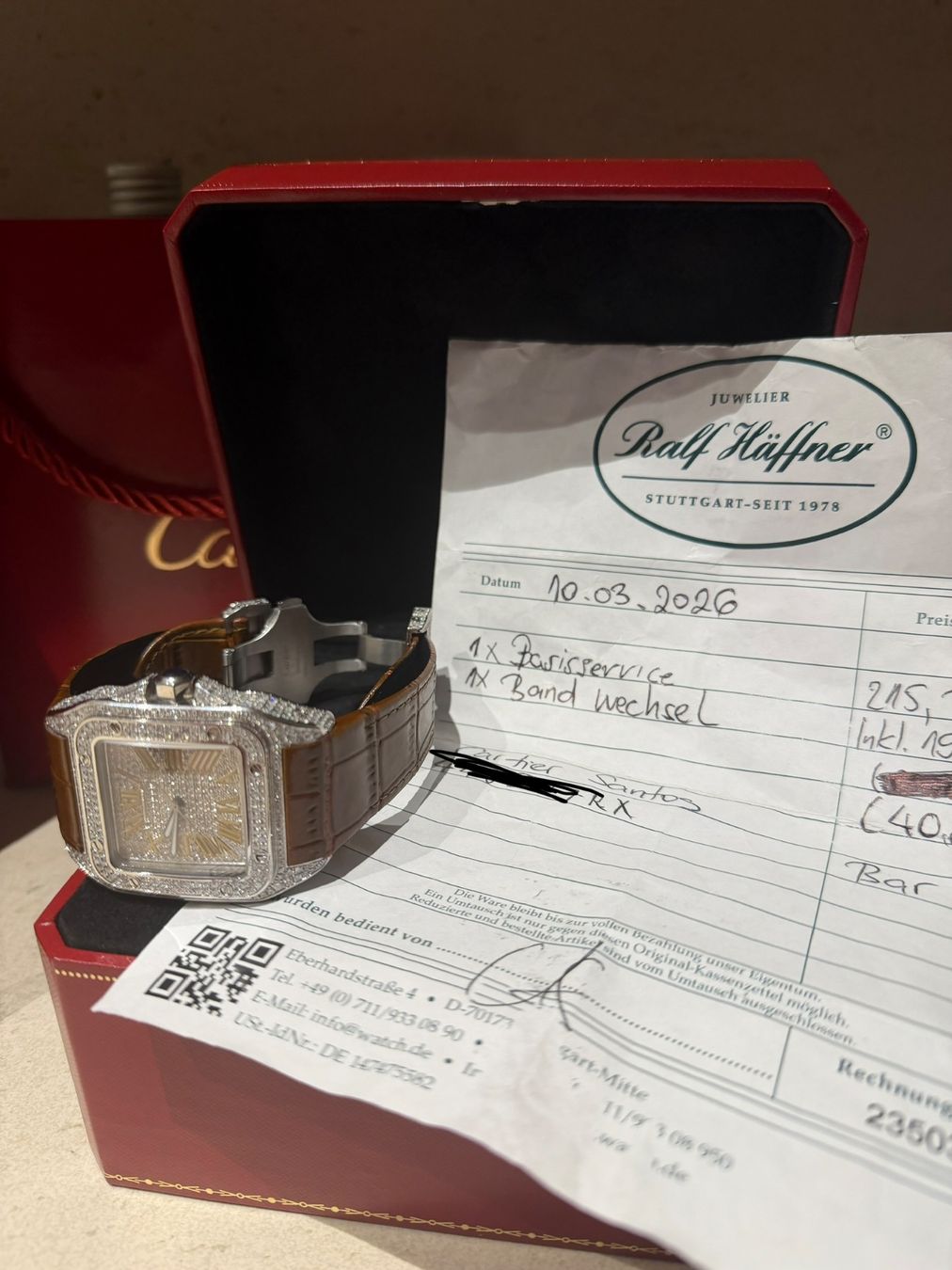 Cartier Orologi: Cartier Santos 100XL FULL ICED OUT – Usato da Niederuzwil venduto da Zef123 6