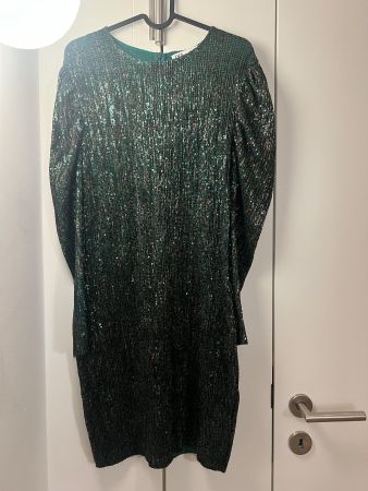 ZARA Paillettenkleid – Smaragdgrün – Grösse S