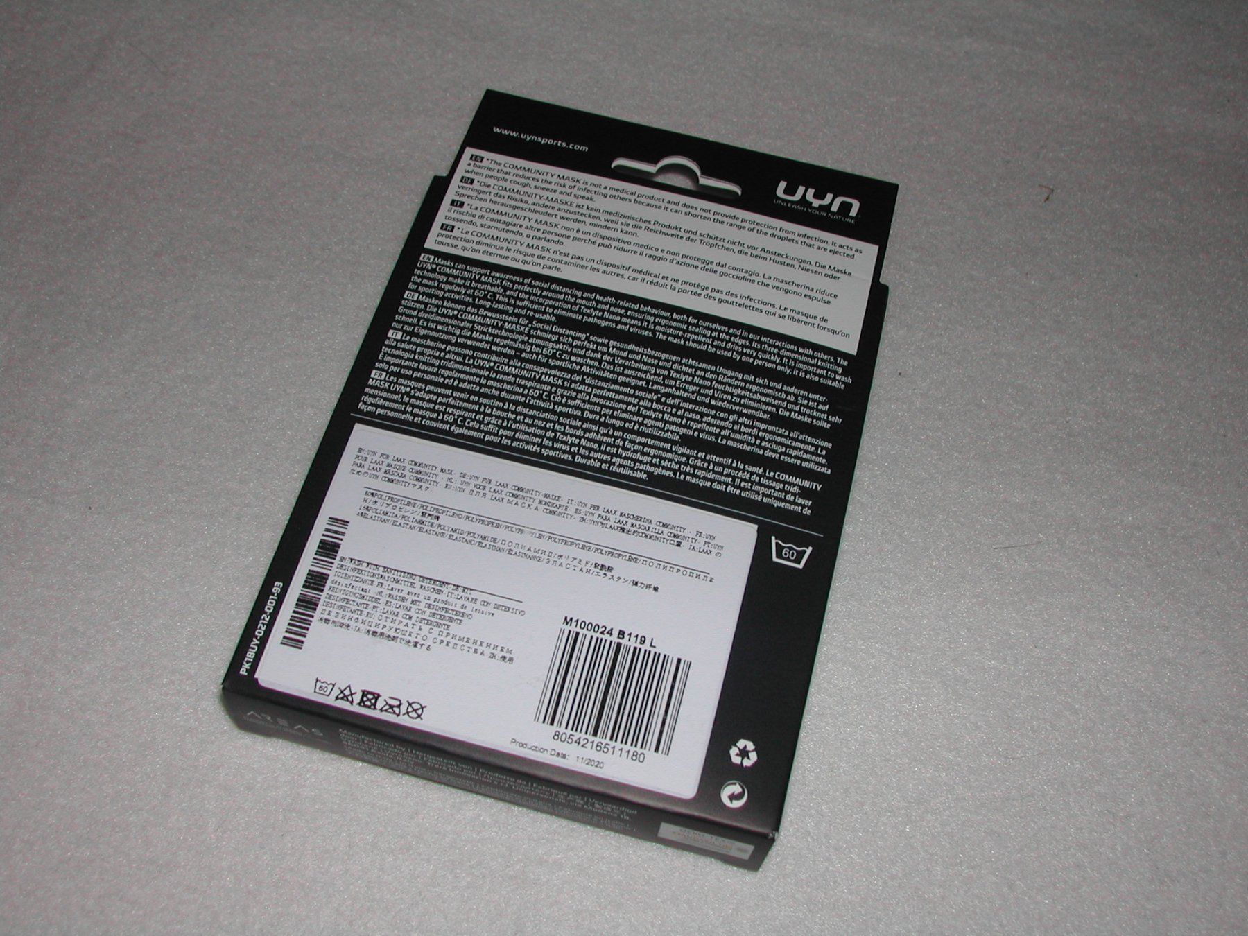 Protezione per viso e udito: COMMUNITY MASK IN SCHWARZ VON UYN – Nuovo e nell'imballaggio originale da Trun venduto da Romi066 1