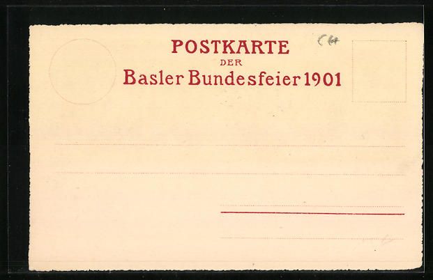 Cartoline postali: Litho Basel, Basler Festspiel 1901, Schu – Usato da Berlin venduto da bartko-reher 1